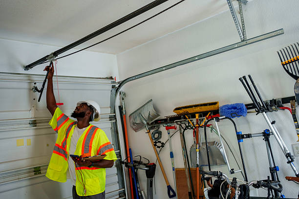 Professional Garage Door technician working in Plymouth, OH